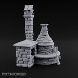 Cauldron Cooling, Kiln Still Warm Stone Pottery Kiln with Chimney