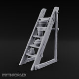 Crockery Climbs the Rungs Wooden Pottery Display Ladder
