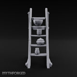 Crockery Climbs the Rungs Wooden Pottery Display Ladder