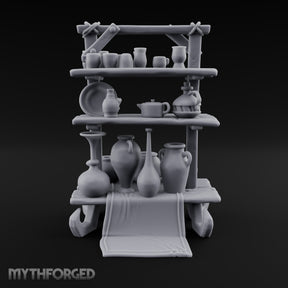 Fired Twice, Priced Once Wooden Pottery Display Stand