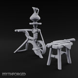 Pedal Down, Pitcher Up Wooden Pottery Wheel with Stool