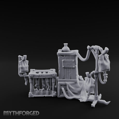Pouch-Hung Plague-Doctor Apothecary Storage Set Miniature for Dungeons and Dragons, Pathfinder or other TTRPGs