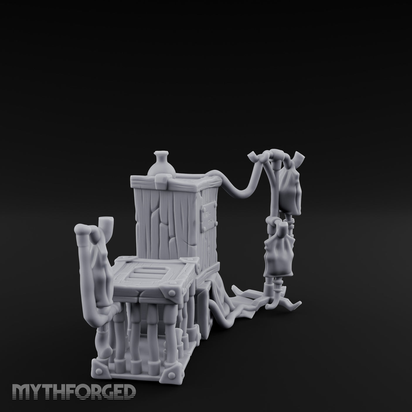 Pouch-Hung Plague-Doctor Apothecary Storage Set Miniature for Dungeons and Dragons, Pathfinder or other TTRPGs
