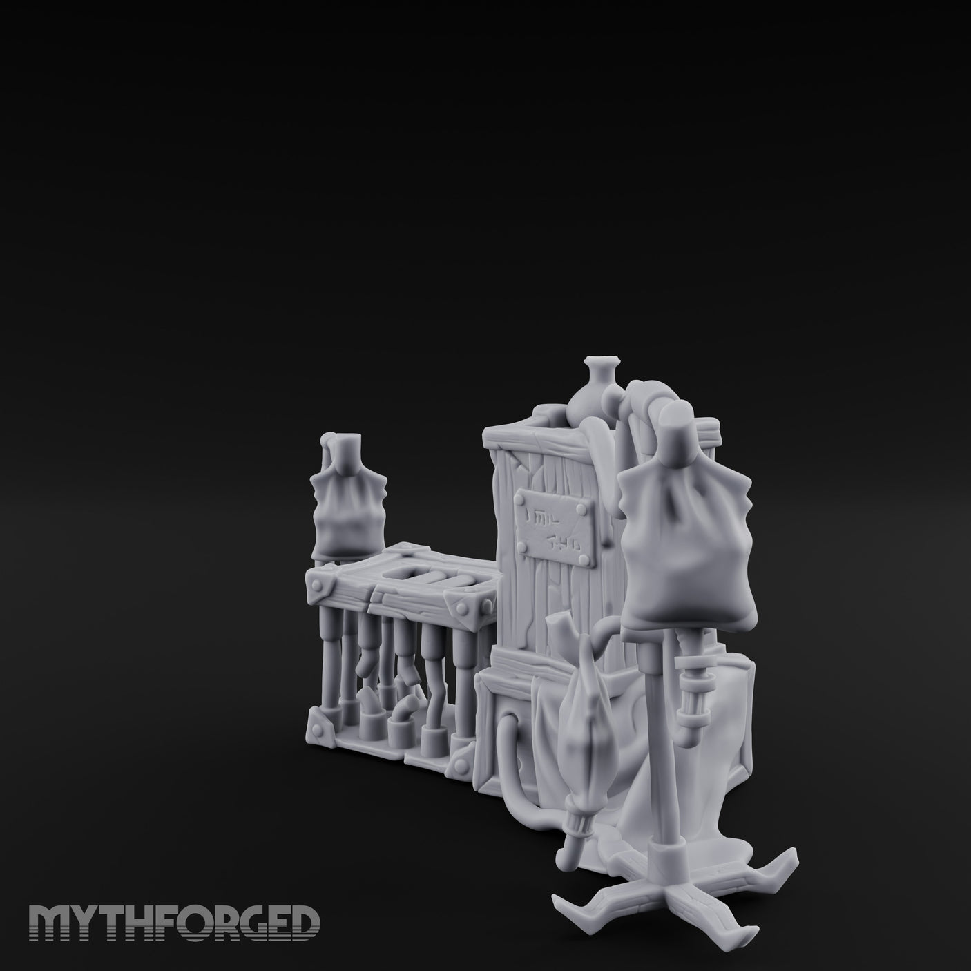 Pouch-Hung Plague-Doctor Apothecary Storage Set Miniature for Dungeons and Dragons, Pathfinder or other TTRPGs