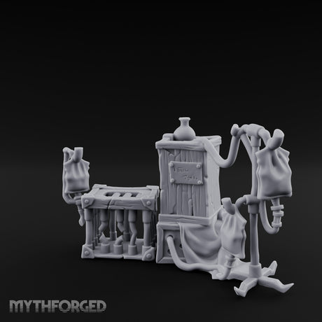 Pouch-Hung Plague-Doctor Apothecary Storage Set Miniature for Dungeons and Dragons, Pathfinder or other TTRPGs