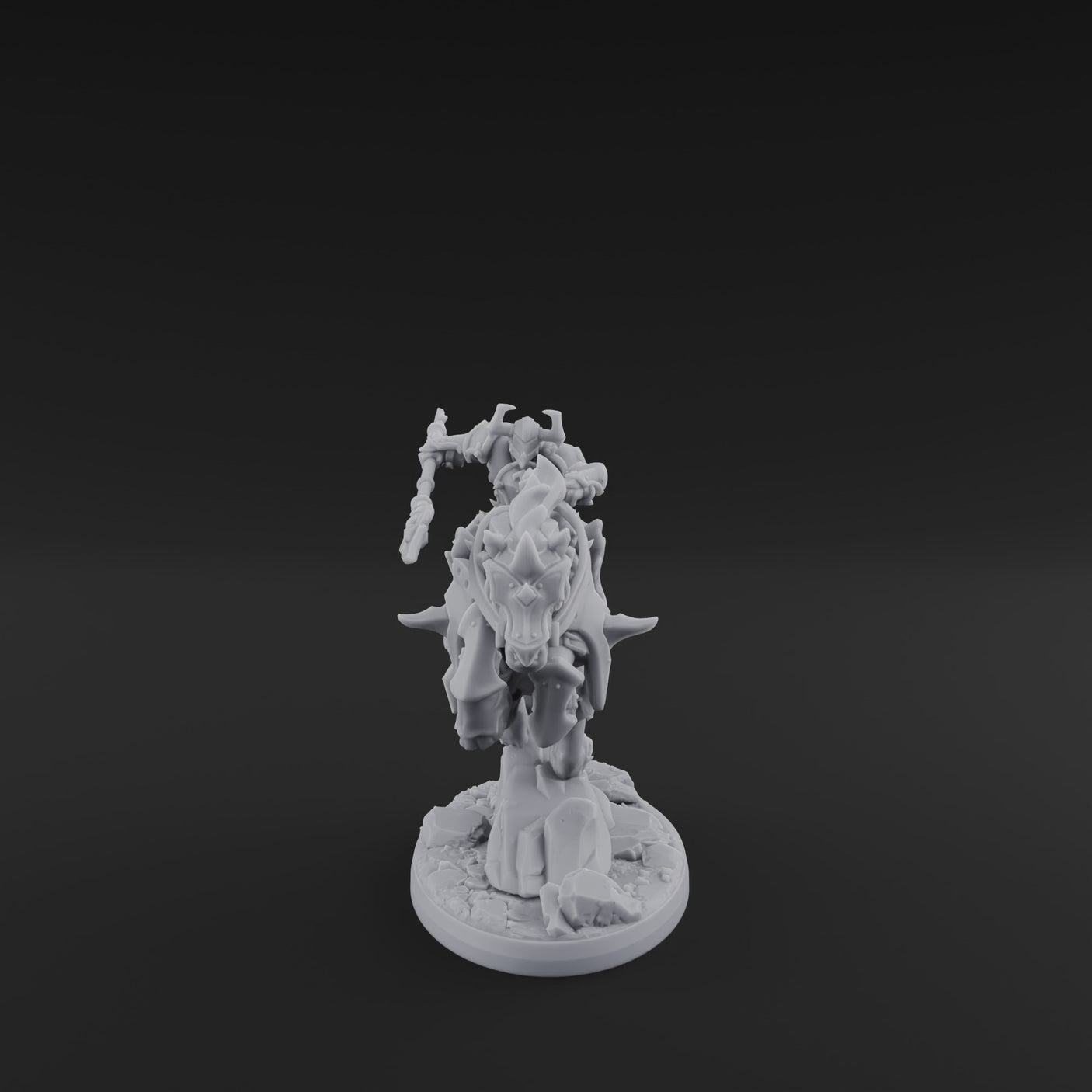 Fist Raised Triumphant War Stallion Warlord B