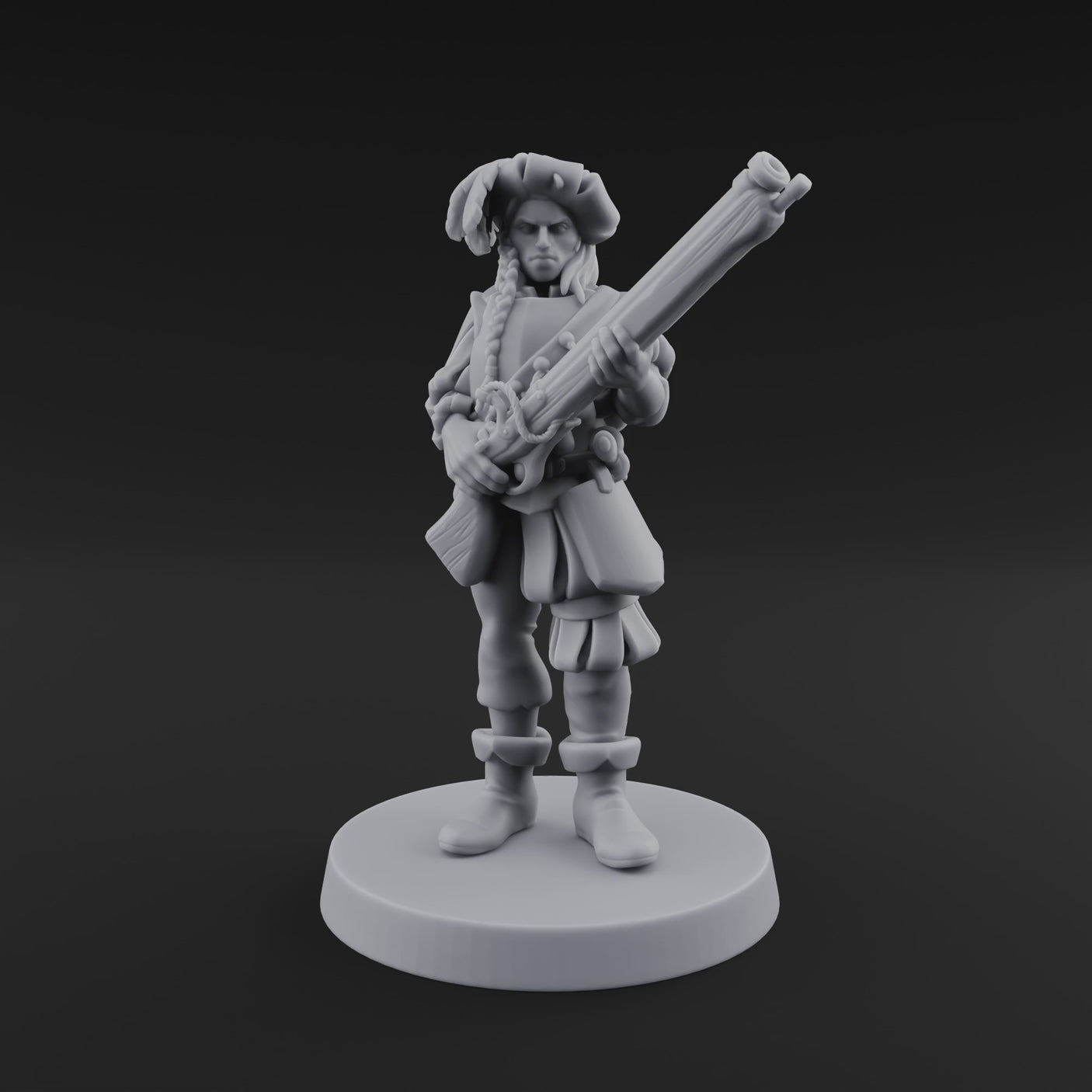 Musket Shouldered Dapper Human Musketeer