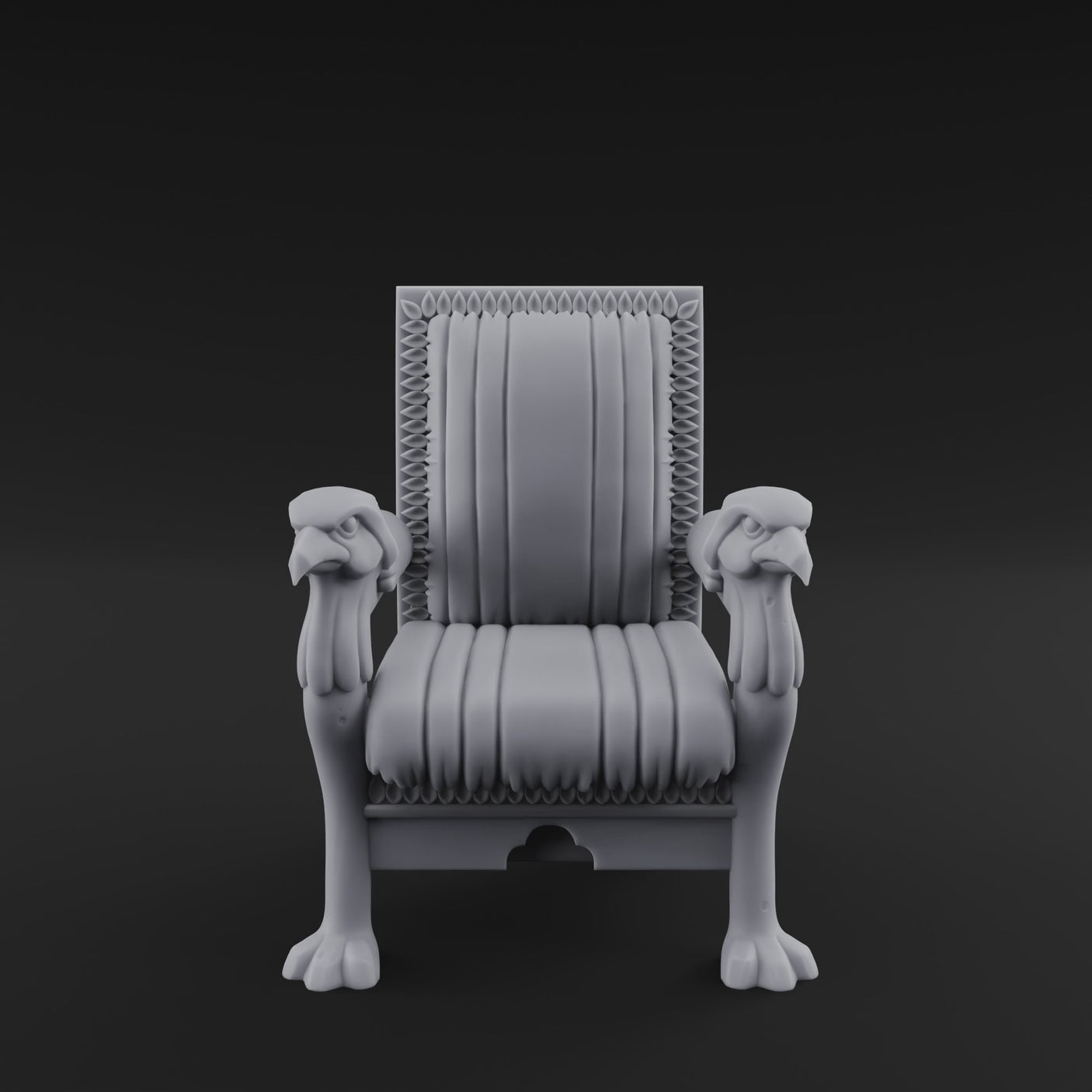 Lion-Headed Throne Chair