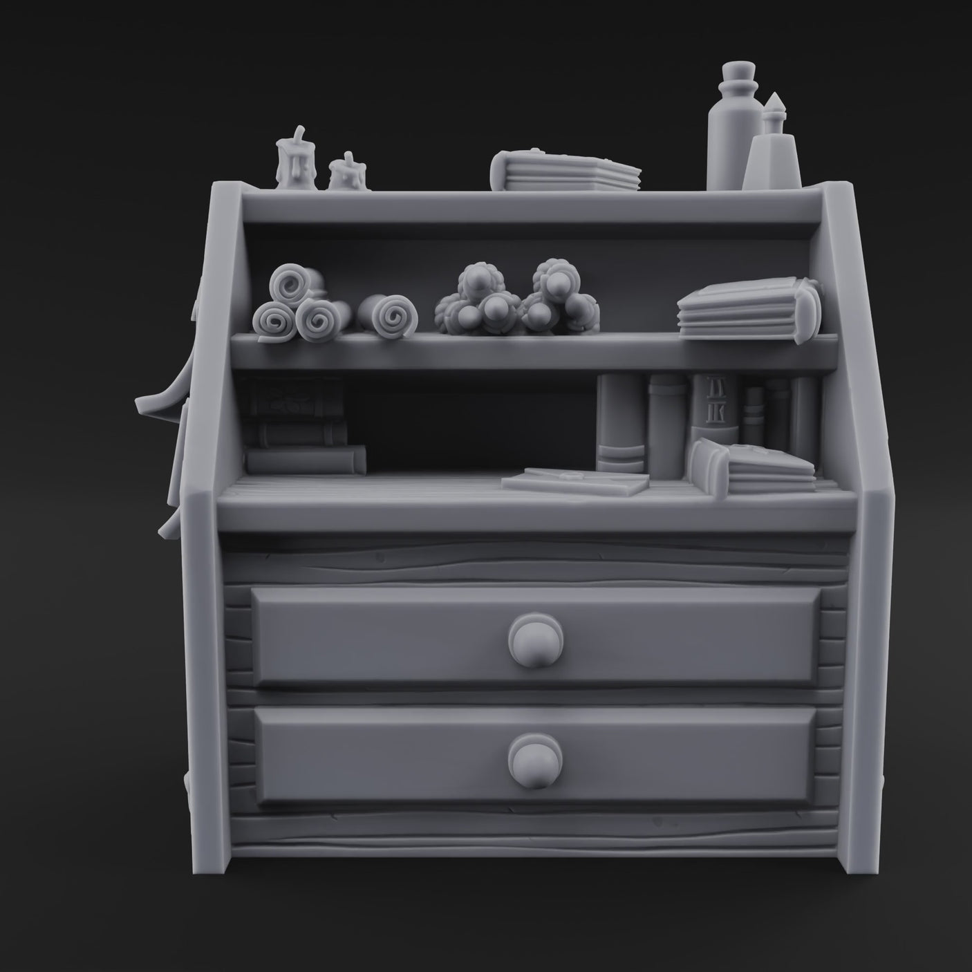 Supply-Stocked Merchant's Shelf Cabinet