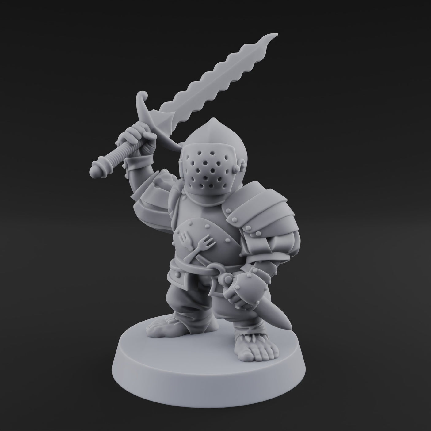 Swinging Low Halfling Greatsword Unit E