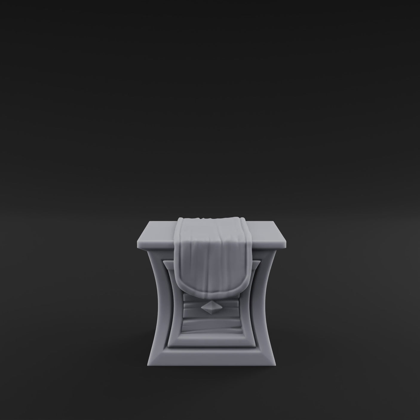 Cloth-Draped Dressing Table