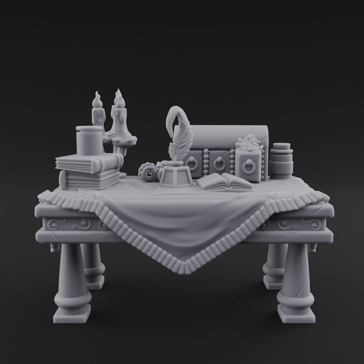 Cluttered Alchemist Desk A