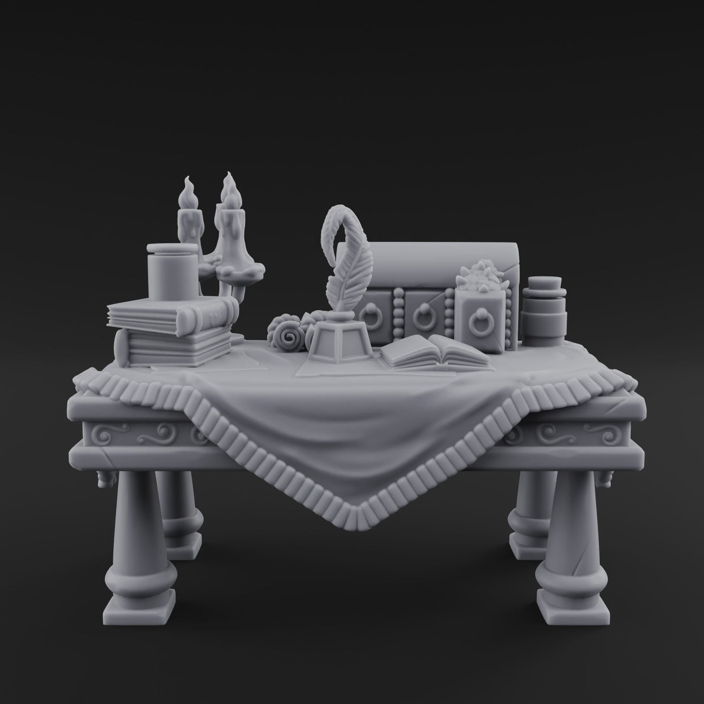 Cluttered Alchemist Desk A