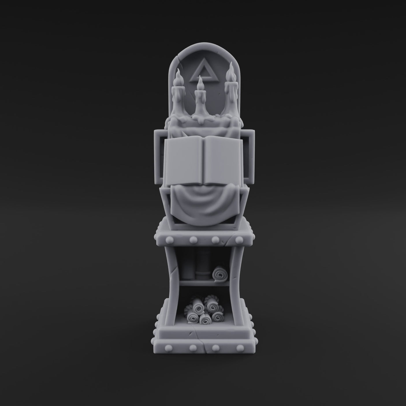 Candle-Lit Grimoire Pedestal