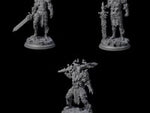 Three Striding Knights