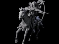 Samuari on Horseback Firing Arrow