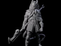 Glaived Up Tiefling Barbarian