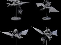 Four Boiling Lizardfolk Pteranodon Riders