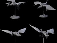 Four Swooping Pteranodons