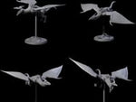 Four Swooping Pteranodons