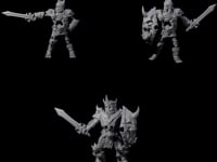 Three Spiky Skeleton Warriors