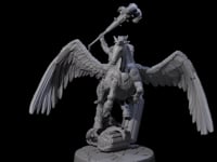 Hero riding a Pegasus