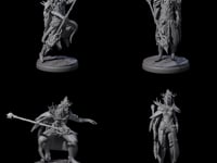 Four Leaping Dark Elf Underdark Guardians