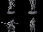 Four Leaping Dark Elf Underdark Guardians