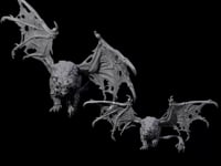 Two Stretching Dark Manticores