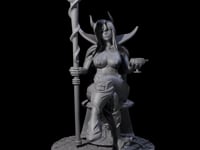 Resting Tiefling Warlock