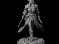 Grinning Madly Tiefling Fighter