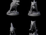 Four Growling Wolves