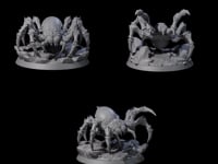 Three Spinning Giant Spiders
