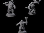 Three Advancing Dwarf Barbarians