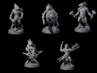 Five Rampaging Lizardfolk