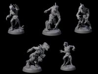Five Slimy Lizardfolk Zombies