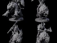 Four Demonic Ravagers riding Hellhounds