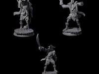 Three Falling Apart Pirate Skeleton Scallywags