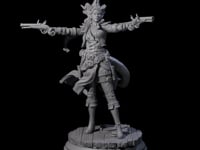Twin Pistol Tiefling Pirate