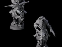 Two Charging Ogre Rhino Riders