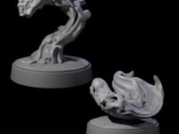 Two Spitting Flaming Skulls