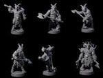 Six Burly Goatfolk Warriors