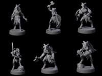 Six Defiant Goatfolk Fighters