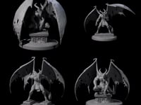 Four Static Gargoyles