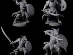 Eight Swinging Dragonborn Flameblades