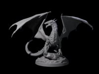 Flaming Adult Red Dragon