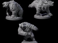 Three Battle Hardened Dire Bears