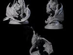 Three Hunched Young Black Dragons