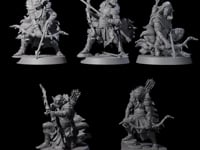 Five Sculking Marsh Archers