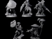 Five Spongy Myconid Warriors